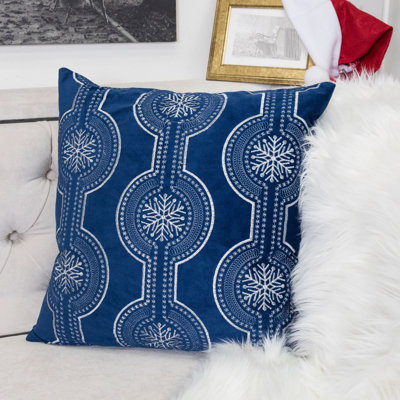  Embroidery Velvet Throw Pillow