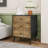 3-Drawer Solid Wood Cabinet With Hand-Carved Details And L-Shaped Anti-Tipping Device, Perfect For Bedrooms, Living Rooms, And Studies