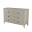 Commode 6 tiroirs au design rustique pour chambre à coucher-1096030903
