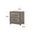 1Pc Contemporary 2-Drawer Storage Nightstand Metal Handle Grey Oak Finish