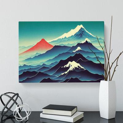 Painted Japanese Mountains Vol.2 - Wrapped Canvas Print