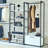 Versatile Freestanding Wood Closet System With Sturdy Metal Frame