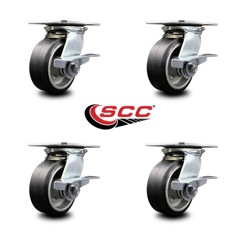 Rubber on Aluminum Caster