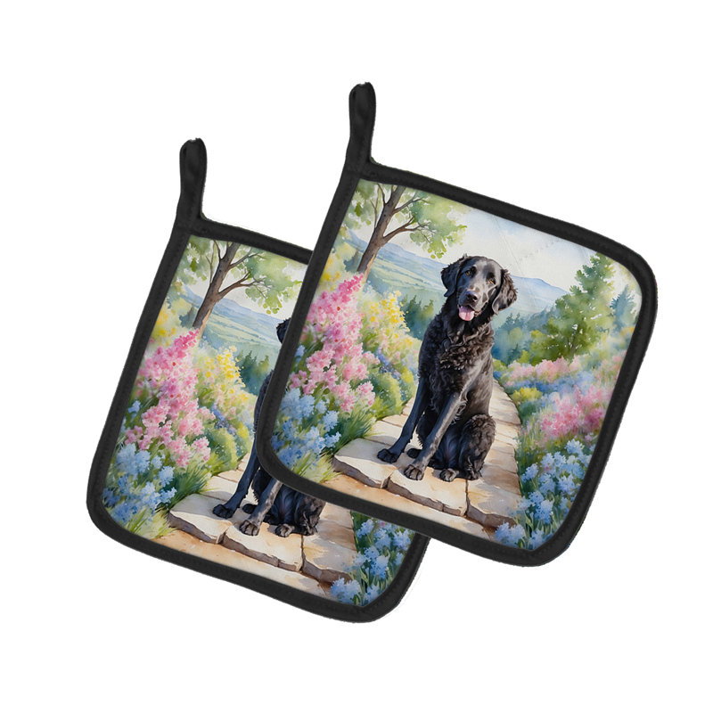 Caroline's Treasures Floral Polyester Potholder Set