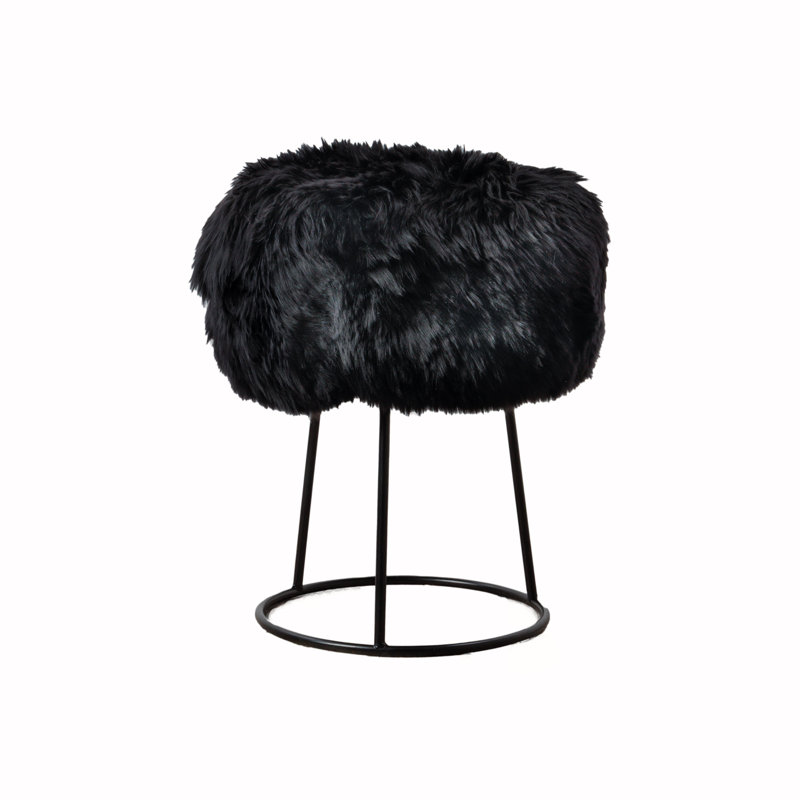 Ordaz Iron Accent Stool, Grey