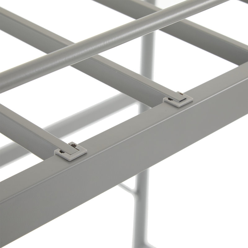 Lit mezzanine simple en métal, Gris