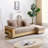 Convertible Sleeper Sofa Couch,Multifunctional Double Folding Sofa Bed,Storage Ottoman And Sofa Arm With  Box And Drawer, Drop Down Table With 2Cup Holders For Living Room,Apartment,Office-1001094362