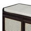 Banc de rangement pour chaussures de 48 po de large avec banc d'entrée et coussin à 3 tiroirs-130897689