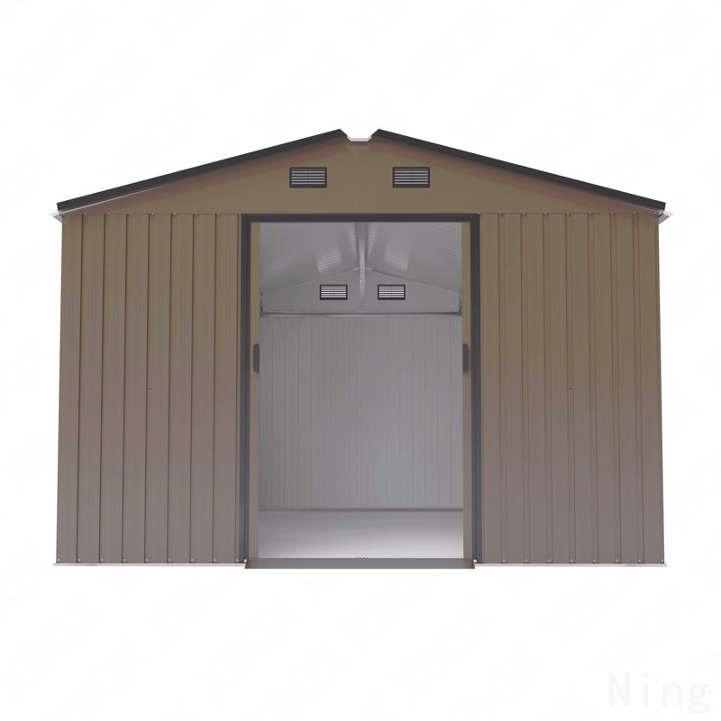 Two Daylight Windows, A Practical And Thoughtful Gift,Two Colors Can Be Freely Selected Storage Sheds, Brown