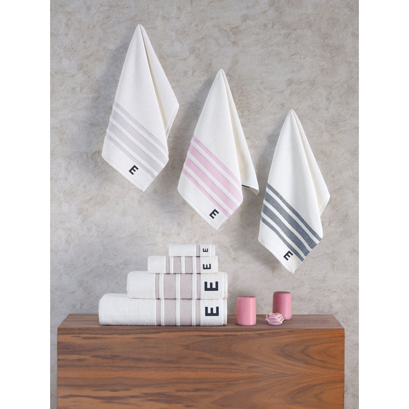 Clarion 6 pcs Towel Set, J, Pink