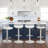 Swivel Upholstered Adjustable Height Counter Stool-107126388