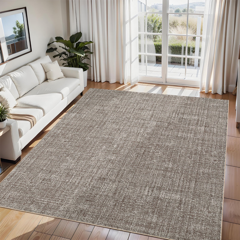 Machine Printed Area Rug, Brown, Rectangle 120 x 170 cm