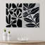 Abstract Botanical " Black Abstract Floral Botanical Prints Minimalist Art Modern Farmhouse Wall Decor " 2 - Pieces-92285337-92285338