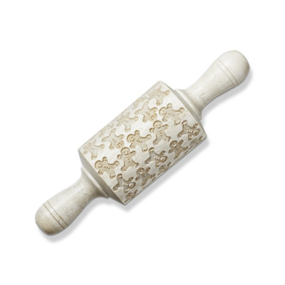 Gingerbread Man Kids Emb Rolling Pin
