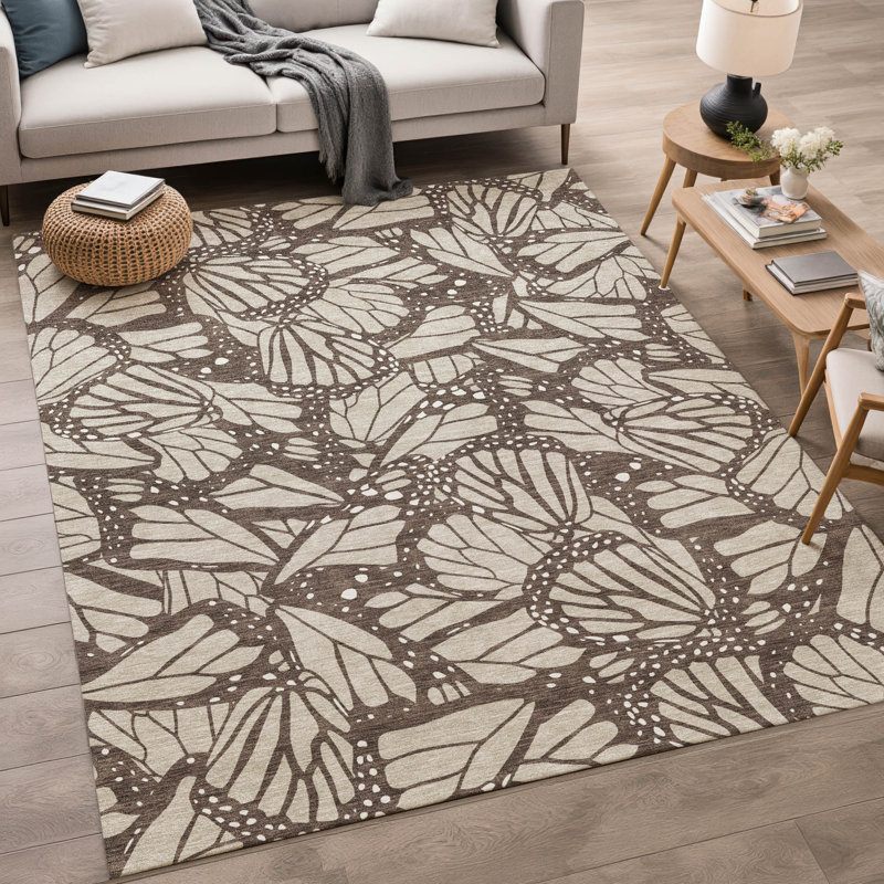 Tapis intérieur / extérieur lavable à la machine Chantille ACN2846, Beige, 10 pi x 14 pi