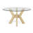 Gysbert Round Glass Top Solid Wood Base Dining Table-1801759675-1801759654