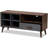  Two Tone Grey Walnut Brown Finished Wood 1 Drawer TV Stand Modern and Contemporary
