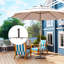Base carrée de parasol de patio, base de support de parasol en métal 29 lb avec coussins réglables, support de parasol de patio pour poteaux de 1,5 po / 1,9 po