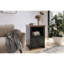 Classeur, 22 po, 1 tiroir, noir et whisky, peuplier massif, placages, pas d'assemblage, 1 assemblage, bureau