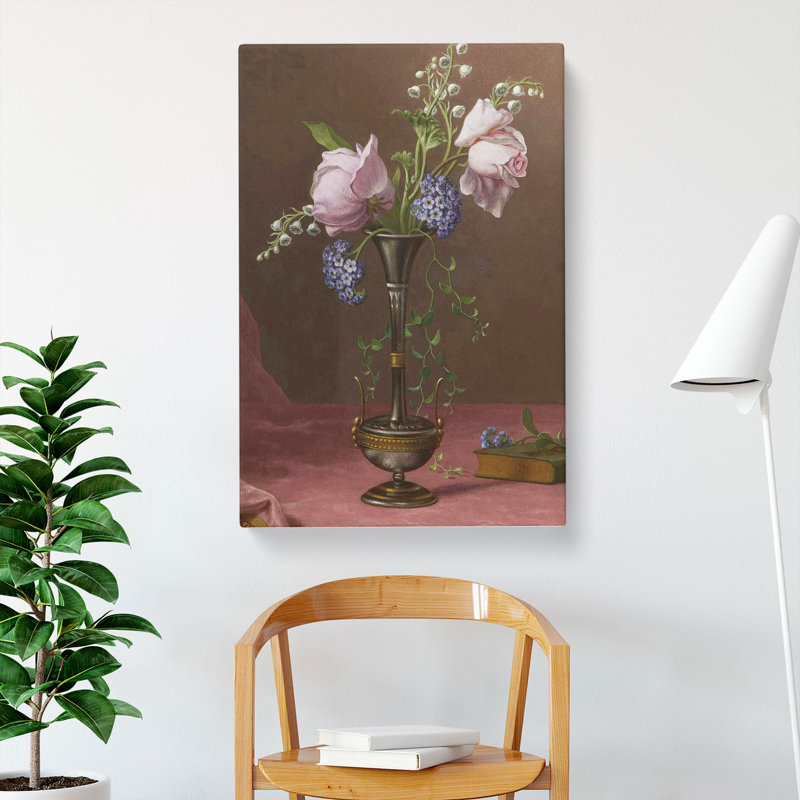 Flowers In A Vase by Martin Johnson Heade - Wrapped Canvas Painting, 60cm H x 40cm W x 3cm D