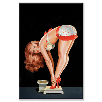 Wink Magazine; on a Scale Painting Print on Wrapped Canvas