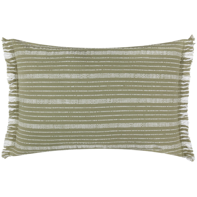 Stoian Indoor / Outdoor Striped Rectangular Throw, Pillow Cover Only - No Insert, Green