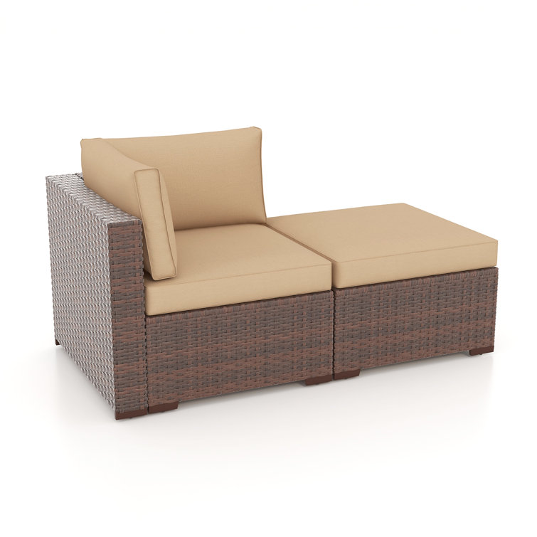 Patio Chair with Cushions and Ottoman