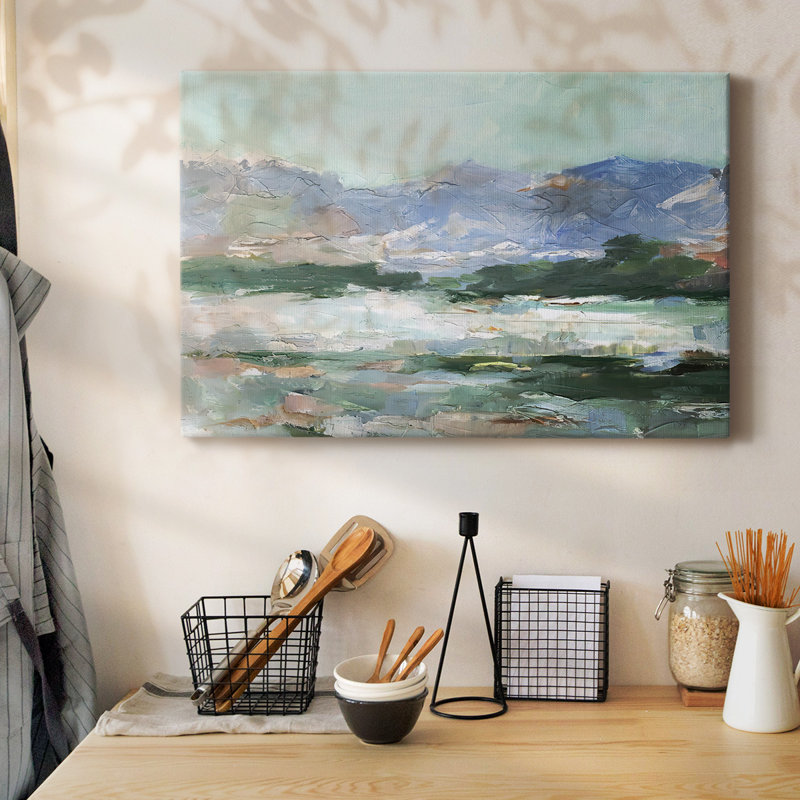 «Pastel Mountain View II», toile tendue avec châssis, H 18 po x l 27 po