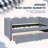 Gingham Daybed With 2 Storage Drawers And Usb Port, Wave-shaped Design-923049217-926908245