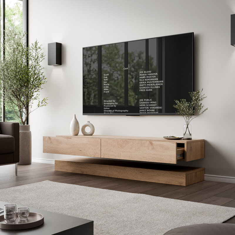 Unfinished with Fireplace Included, wotan oak, without LED Lightning