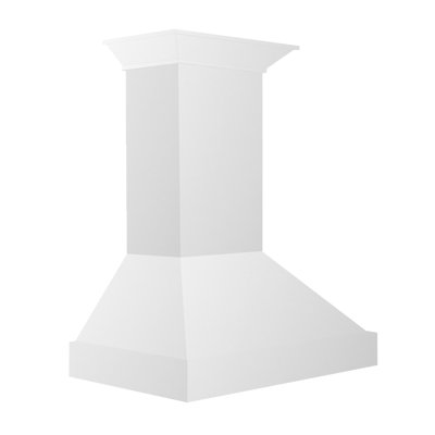ZLINE 30 in. Wooden Wall Mount Range Hood in Smooth Bright White Finish