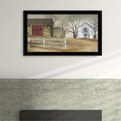 Trendy Decor 4U "The Old Stone Barn" Framed Wall Art, Modern Home Decor Framed Print for Living Room, Bedroom & Farmhouse Wall Decoration by Billy Jac