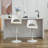Bar Stools Set of 2 Modern White PU Counter Height Barstool, High Padded Swivel Adjustable Barstools with Back for Bar Counter and Kitchen Island-1388620925