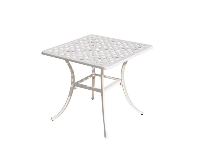 Becket Aluminium Dining Table, White