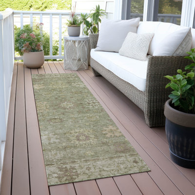 Tapis de sauge Xhevrie intérieur / extérieur lavable à la machine