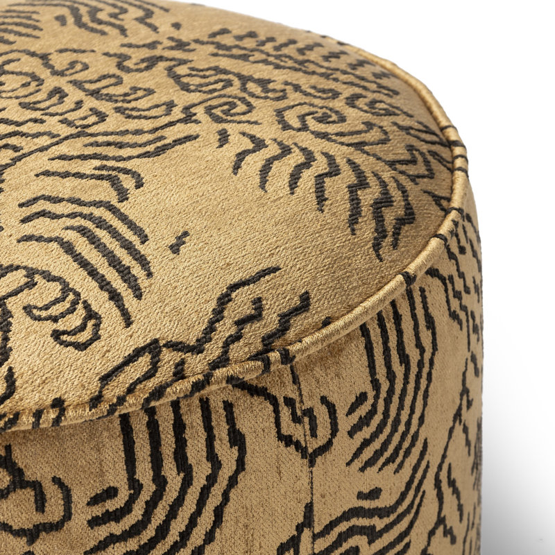 Sinclair Round Ottoman, Balkan Ochre Rayon / Viscose