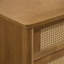 Commode 4 tiroirs en bois et rotin