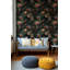 Papier peint floral perroquets rétro-1204838009