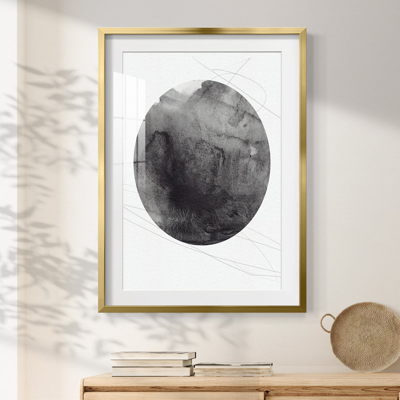 Graphite Moon I - impression encadrée