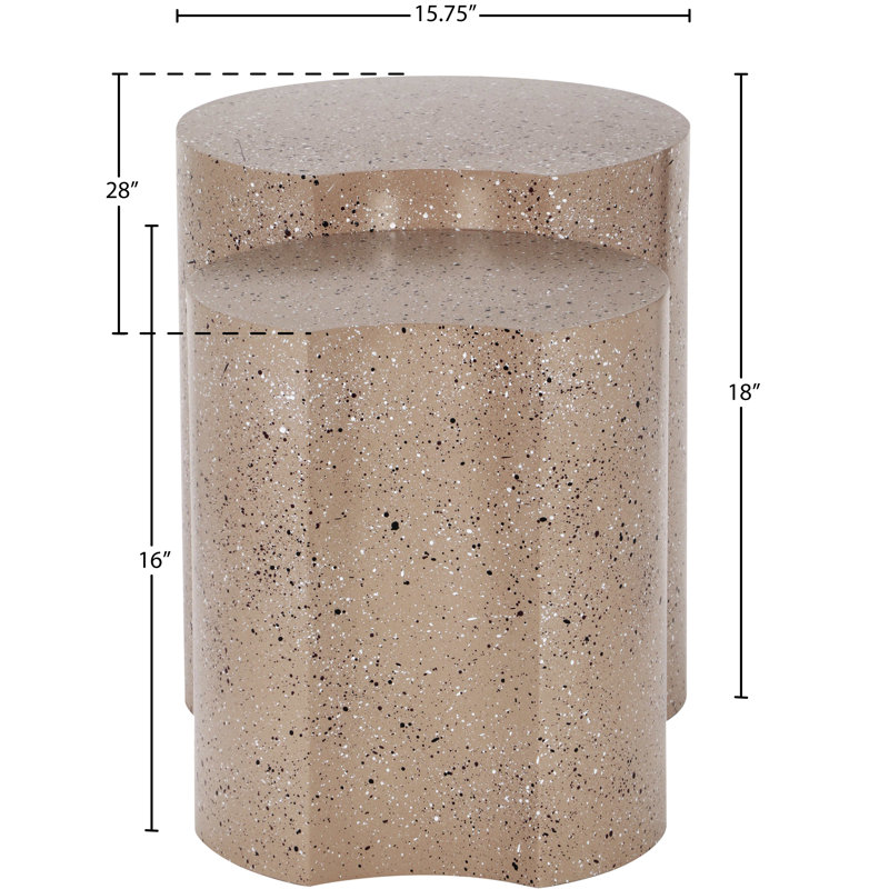 Ensemble de table de bout Ismah, Taupe