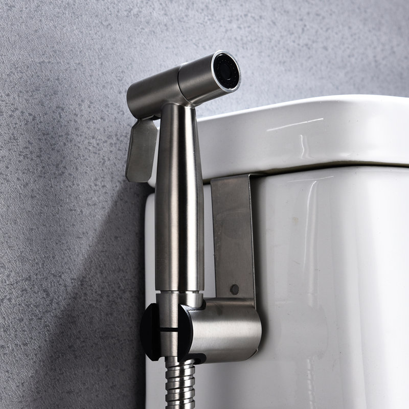 Handheld Bidet Toilet Spray - Hygienic Butt Disinfecting Quality Regulate Prompt Rust And Corrosion Feature Silver Metal Map For Toilet, Cleaning Element Vary Simply Trait Cylinder
