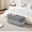 Repose-pieds ovale rembourré avec rangement, repose-pieds multifonctionnel et rangement caché pour le salon ou la chambre à coucher-1247385345-1247385349