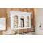 Armoire à pharmacie 40 "avec miroir, armoire de rangement pour salle de bain avec porte miroir et tablettes, armoire de salle de bain murale avec portes en verre