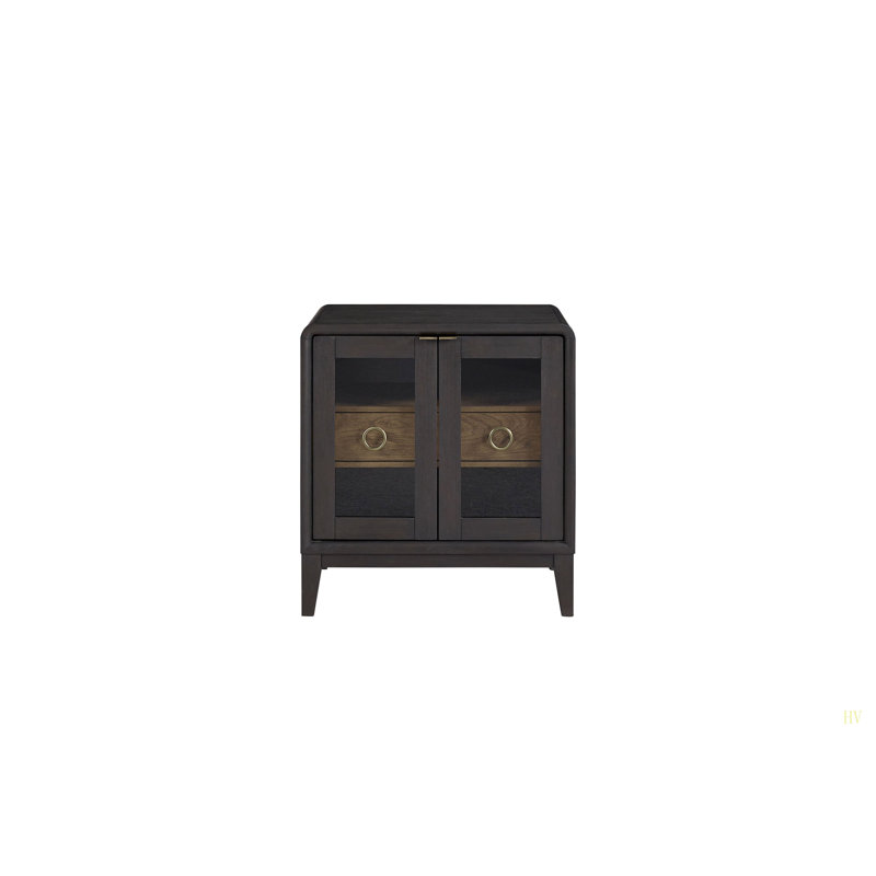 Table de chevet en verre