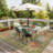 Washable American Countryside Floral 8X10 Green Outdoor Rug, Non Slip Quick-Dry Mesh Rug for Patio Deck Backyard-501256125-501633765