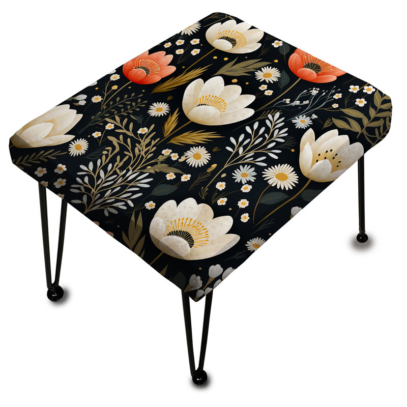 Motif floral fantaisiste Bohemian Bliss - Repose-pieds rectangulaire floral