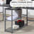 Two Person Computer Desk With 2 Storage Shelves, Double Desk Workstation With Book Shelf, Long Desk Table For Home Office