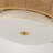 3-Light Natural Rattan Drum Flush Mount