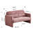 59.06'' 2-Seater Velvet Loveseat Solid Wood Frame with Storage Base, Movable Pillows, Scratch-Free Rubber Feet for Small Spaces-564470613