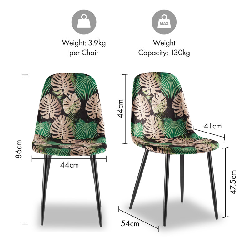Leighton Upholstered Dining Chairs 2 Set
